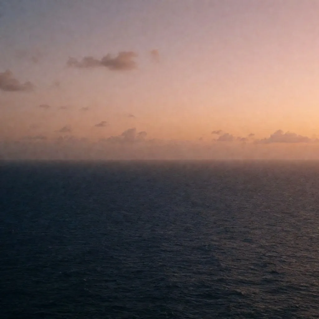 Horizonte costero dominicano al anochecer